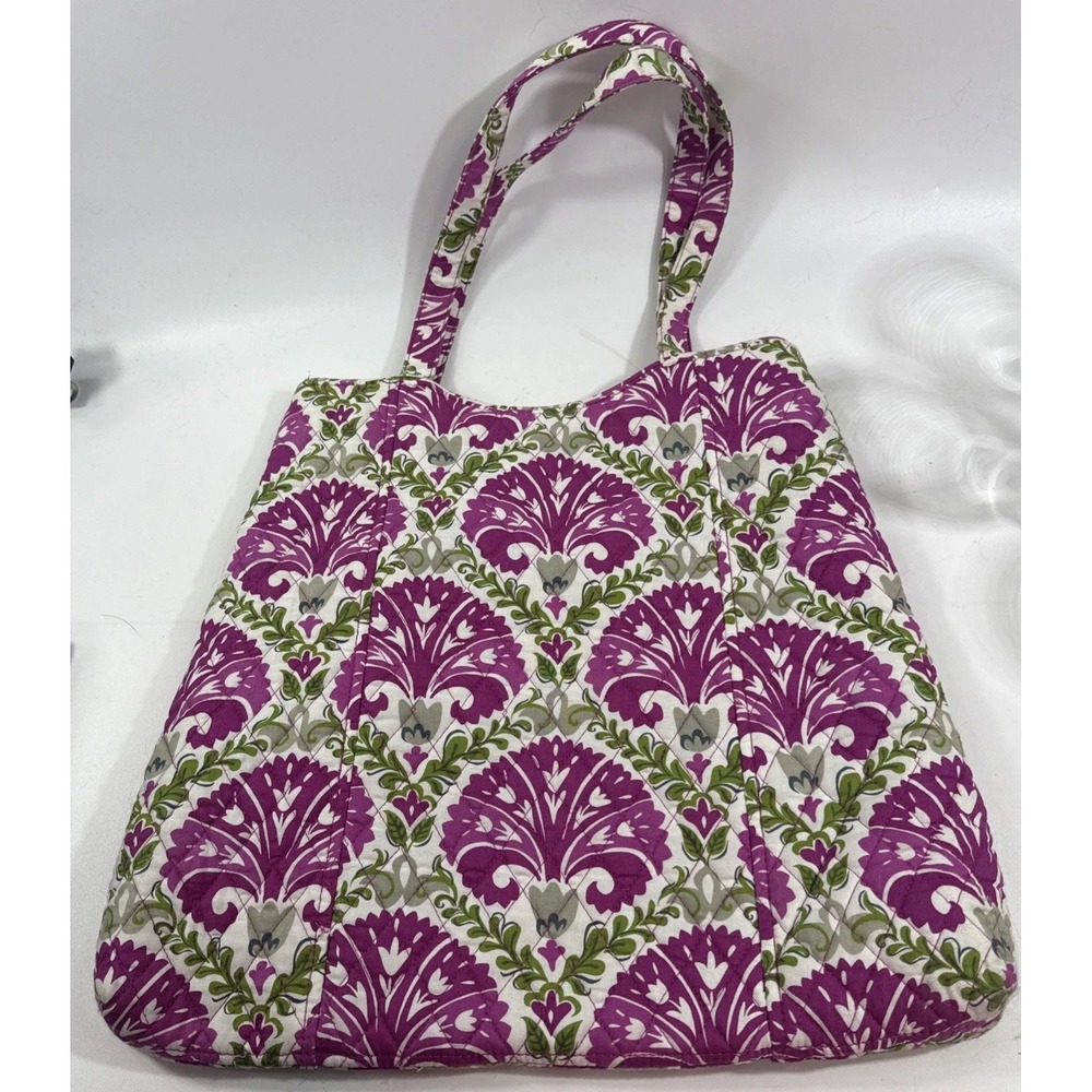 Vera Bradley Julep Tulip Sholder tote bag purse pink green white